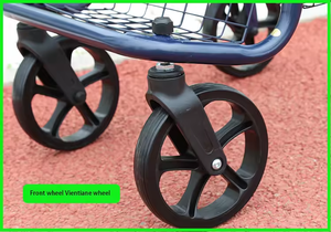 Carrito de compras portátil plegable para ancianos, carrito pequeño para comprar verduras, andadores de cuatro ruedas - Product Image 6