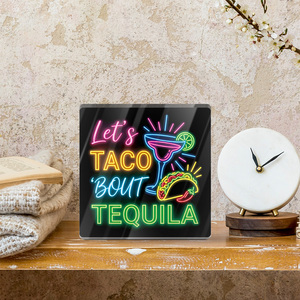 Plaque de table personnalisée en acrylique noir durable pour bar, bar à cocktails, décoration de mariage ou de cave à homme - Product Image 6