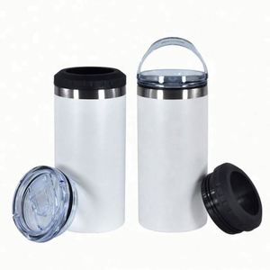 Custom 14oz 4-in-1 Beer Can Cooler Double-Walled Vacuum Insulated Stainless Steel Tumbler Powder Coating Cooler Opener Party - Product Image 6