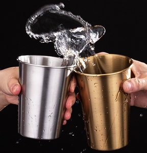 Paslanmaz çelik Pint bardak kırılmaz kırılmaz Tumblers kore tasarım tarzı Metal içme bardakları Bar parti ofis kullanımı için - Product Image 3