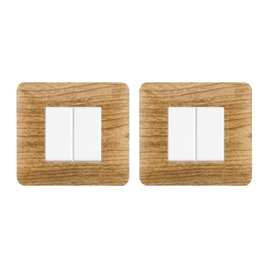 Gloca Set di 2 piastre porta in plastica legno scuro Matix compatibile per uso domestico o in ufficio - Product Image 4
