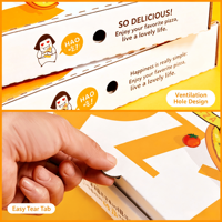 Boîtes à pizza personnalisées imprimées pour les pizzerias, restaurants, livraison à emporter, emballage alimentaire pour une seule portion, recyclables, en carton ondulé
