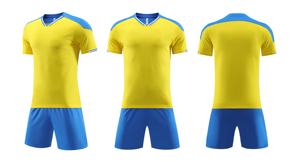 Sublimación personalizada Impresión digital 100% Poliéster Verano Fútbol Jersey Kit Transpirable Secado rápido Cuello en V Manga corta - Product Image 3