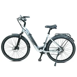 批发36V 12.5ah 250瓦电动城市自行车26英寸步进复古ebike智能电子自行车