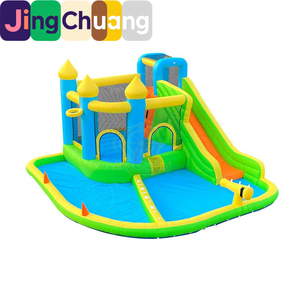 Château gonflable pour enfants, trampoline d'intérieur, petit toboggan aquatique extérieur, lit de saut gonflable domestique, château gonflable ludique - Product Image 5