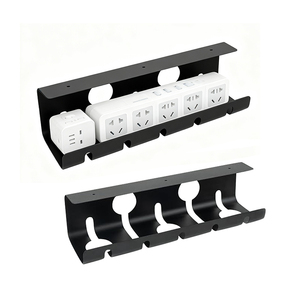 Paquete de 2 autoadhesivos para debajo del <span class=keywords><strong>escritorio</strong></span>, soporte <span class=keywords><strong>organizador</strong></span> de cables, bandeja, tabla de planchar, <span class=keywords><strong>escritorio</strong></span> de carga, para Bridas de marcador Clips, soporte de colección - Product Image 3
