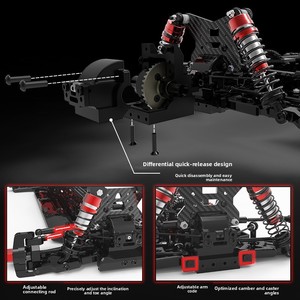 <span class=keywords><strong>Voiture</strong></span> <span class=keywords><strong>télécommandée</strong></span> professionnelle tout-terrain RC brushless 4x4 haute vitesse à l'échelle 1:10 pour rallye et course, modèle Big-foot - Product Image 4