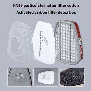 Masker Gas Anti Debu 5 Lapis Silikon Full Face Reusable Futureshield 6800 Model dengan Cartridge Cross-Border untuk Cat Semprot dan Bahan Kimia - Product Image 4