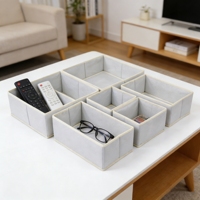 Panier de rangement pliable en tissu non tissé 6 pièces pour la literie, les draps, les vêtements, les housses de couette, l'organisateur