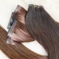Extensions de cheveux vierges personnalisées, couleur tendance, lisses et raides, tissage double trame fait main, double trame machine