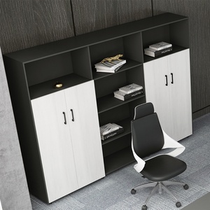 Meuble de rangement de bureau moderne personnalisé, armoire de classement en bois et en acier avec tiroirs - Product Image 6