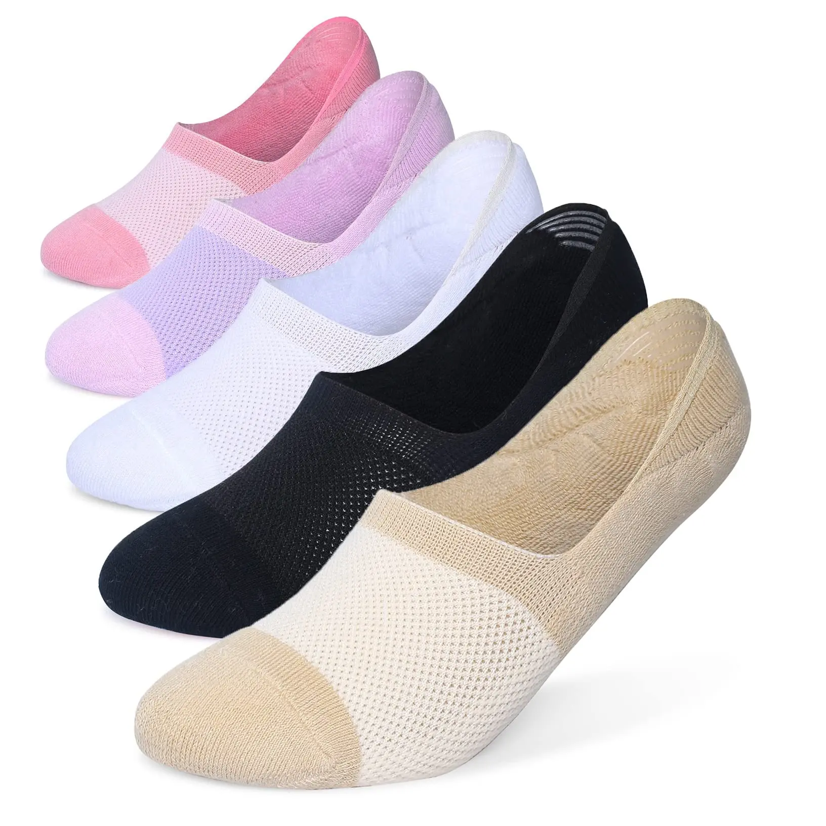 ถุงเท้าข้อสั้นแบบหนาสำหรับผู้หญิงถุงเท้าผ้าฝ้ายลำลองกันลื่นไม่ลื่น