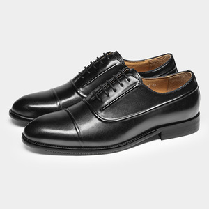 Zapatos de Vestir de Diseño para Hombre, Hechos a Mano, con Punta en Pico, de Cuero Genuino VALENTINA, con Cordones Oxford, Ligeros, Transpirables y Antideslizantes - Product Image 2