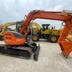 รถขุดฮิตาชิ ZX75 มือสองจากญี่ปุ่น ขนาด 7.5 ตัน ยอดขายดีจากโรงงาน พร้อมเครื่องยนต์ เกียร์ PLC รถขุดขนาดเล็กมือสอง - Product Image 3