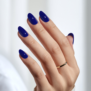 BTArtbox Vente en gros de faux <span class=keywords><strong>ongles</strong></span> courts ovales réutilisables avec colle, couleur unie, gel doux, <span class=keywords><strong>bleu</strong></span> <span class=keywords><strong>marine</strong></span>, couleur unie, <span class=keywords><strong>ongles</strong></span> à presser - Product Image 1