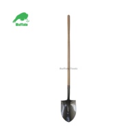Vanga da Giardinaggio Industriale Buffalo S518CL con Manico in Legno e Lama in Acciaio al Carbonio, Lunghezza 8 Pollici