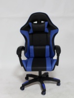 Chaise de jeu de course avec repose-pieds, fauteuil de bureau ergonomique inclinable et pivotant pour gamer