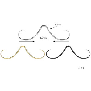 Anillo para Bigote o Septum |   Joyería para Piercing de Nariz en Acero Inoxidable, Hipoalergénica, Resistente a la Decoloración - Product Image 4
