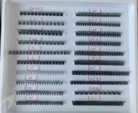 Cils en grappe personnalisables pour le bricolage en gros label privé C D Curl Segment Kit d'extension prédécoupé Cils en grappe pour le bricolage