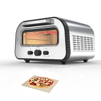 Four à convection GTPZ15-B, four à pizza de 12 pouces, acier inoxydable, contrôle numérique, température réglable, pour la maison et l'hôtel