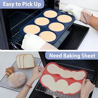 Moule à muffins en silicone jetable de 4 pouces avec cadre en métal antiadhésif pour les sandwichs Whoopie Pie Breakfast Baking Egg Baking