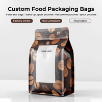Sacs refermables en mylar anti-odeur imprimés sur mesure pour le thé, les bonbons, les aliments, le café, emballages en plastique