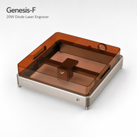 Máquina de Grabado y Corte Láser de Escritorio 20W 400x380mm, Enfoque Automático, Graba Cuero/Goma/Piedra/Vidrio, para Taller en Casa