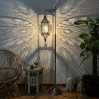 Lampe de sol marocaine rétro exotique pour chambre à coucher, salon, restaurant, hôtel, chambre d'hôtes, bar, café, décoration
