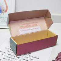 Boîte d'expédition en carton ondulé personnalisée et colorée, design pliable pour l'emballage de cadeaux de beauté et de soins de la peau