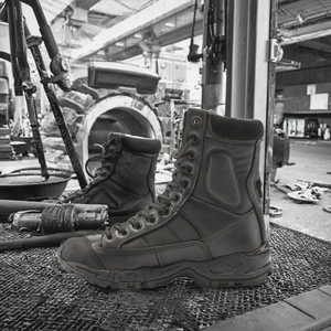 Bottes tactiques d'hiver légères, tige en PU, fermeture éclair latérale, semelle en PU, bottes de sécurité imperméables antidérapantes pour le travail - Product Image 3