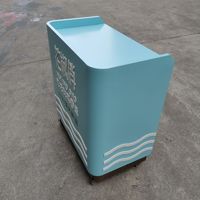 Bureau d'accueil moderne et minimaliste en acier inoxydable pour hôtel, restaurant et bureau