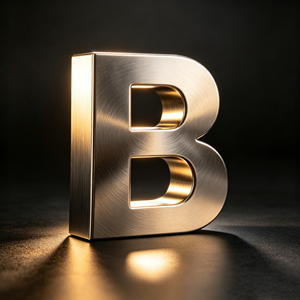 Gold metallic LED illuminated letters, custom logos, LED illuminated signs, 2700K warm <b>white</b> light, easy installation - Product Image 1