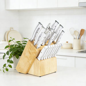 Premium All‑in‑One Professional 19 Piece Stainless Steel Kitchen <b>Knife</b> <b>Set</b> with Wooden Storage Block - Product Image 2