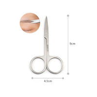 Ensemble de ciseaux à cuticules droits en acier inoxydable pour hommes et femmes, pour les poils du visage, des sourcils, du nez, de la moustache et des oreilles