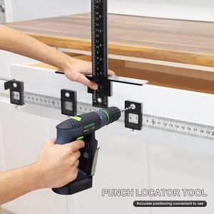 Industrial Heavy-Duty Aluminum Handle Hole Punch Jig Hand-operated Universal Positioning Tool for <b>Drilling</b> Perfect Holes Cabinet - Product Image 3