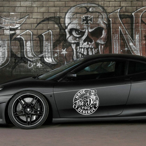 Impermeabile resistente UV ha il giorno in cui meriti la stampa di auto personalizzato parabrezza per paraurti da finestra divertente adesivo con scheletro - Product Image 6