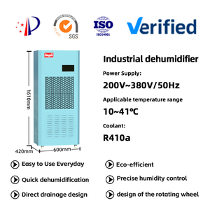 Deshumidificador Desecante Industrial Lingde 290L/D con Certificación CE para Sótanos, Fábricas, Almacenes, 380V, Potente, 290L/D, Tecnología Desecante - Product Image 2
