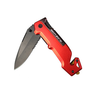 Couteau de poche <span class=keywords><strong>EDC</strong></span>, outil de survie et de secours d'urgence, lame en acier inoxydable noir, pliable, couteau de camping, DIY OEM - Product Image 3