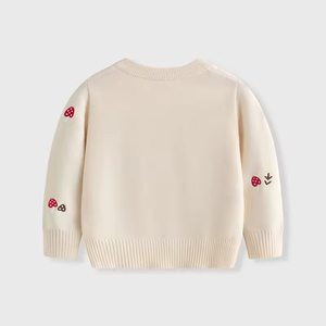 Suéter de Punto para Bebés y Niñas Pequeñas, Primavera, Nuevo, Hecho a Mano, Bordado, Venta al por Mayor, Ropa Infantil para Boutiques - Product Image 3