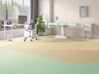 Revêtement de sol en vinyle homogène PVC ignifuge et anti-taches 2 mm 3 mm en rouleau pour salle d'hôpital