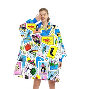 Vêtements de nuit et de détente transfrontaliers en flanelle thermique, sweat à capuche double couche doublé polaire et <span class=keywords><strong>pyjama</strong></span> en laine d'agneau - Product Image 5