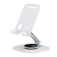 Support de téléphone portable en alliage d'aluminium, rotatif à 360°, étanche, portable, réglable en hauteur, support de bureau en métal pour téléphones portables, tablettes