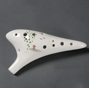 Mano pintado Ocarina 12 agujero AC profesional principiante flauta doce agujero tono Alto C Tao Xun musical instrumento