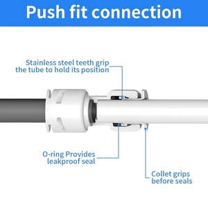 Bahan POM Quick Push in Connect ke benang pas air cek katup 1/4 "3/8" 1/2 "12mm untuk Pembersih Air Filter - Product Image 6