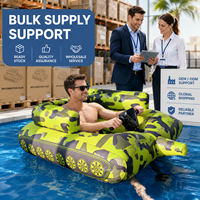 Piscine gonflable camouflage en PVC robuste personnalisée avec pistolet à eau, flotteur gonflable pour réservoir d'eau pour le plaisir aquatique estival en extérieur