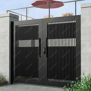 XIYATECH meilleur prix dernières conceptions de porte principale en acier en fer forgé pour maison moderne