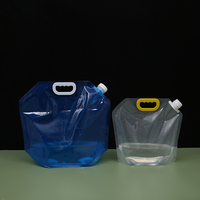 5 litres clair avant fermeture éclair support pochette sac 1 livre doux au toucher sac en papier Kraft avec zip-lock pour le stockage de l'eau