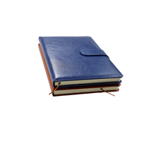 Cuaderno de Tapa Dura con Patrón Decorativo, Cuaderno de PU con Botón, Logotipo Personalizado, Papel Kraft, A5, Regalo, Libro de Cuero
