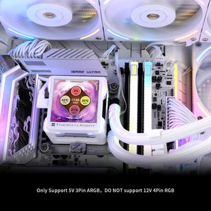 Thermalright พัดลมระบายความร้อนของเหลวหน้าจอ LCD ถอดออกได้2.73in CPU AIO Cooler CPU ขาว argh Vision 360ยอดเยี่ยม - Product Image 3