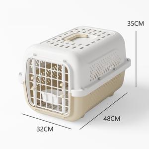 Toptan taşınabilir açık seyahat köpek kafesi <span class=keywords><strong>Metal</strong></span> evcil hayvan taşıyıcı kedi ve küçük hayvanlar için plastik tepsi ile - Product Image 5